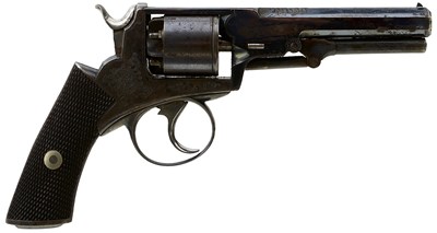 Lot 289 - A CLEAN 120-BORE FIVE-SHOT PERCUSSION REVOLVER BY JOSEPH BOURNE