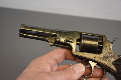 Lot 289 - A CLEAN 120-BORE FIVE-SHOT PERCUSSION REVOLVER BY JOSEPH BOURNE