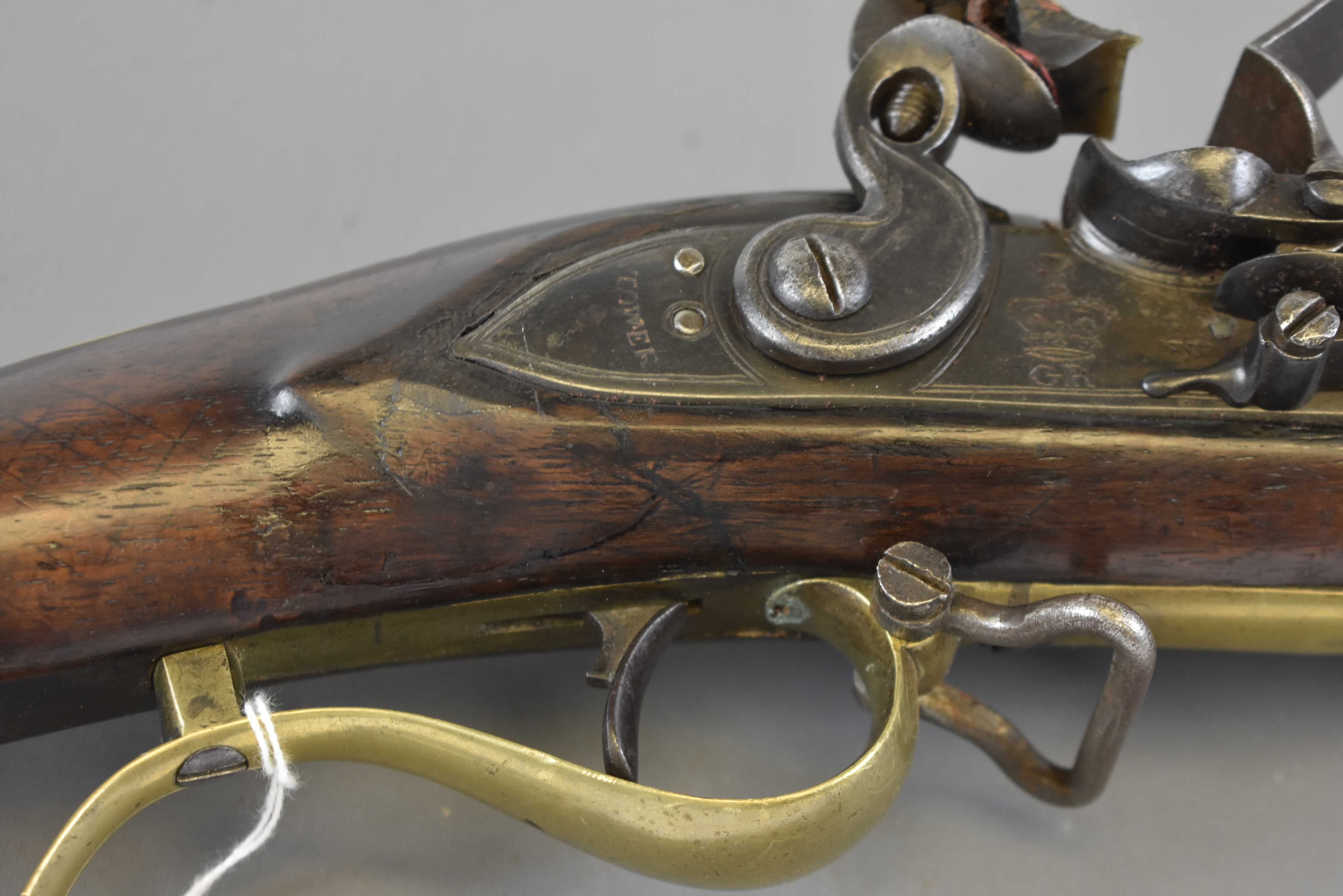 Lot 183 - A .650 CALIBRE FLINTLOCK BAKER RIFLE,