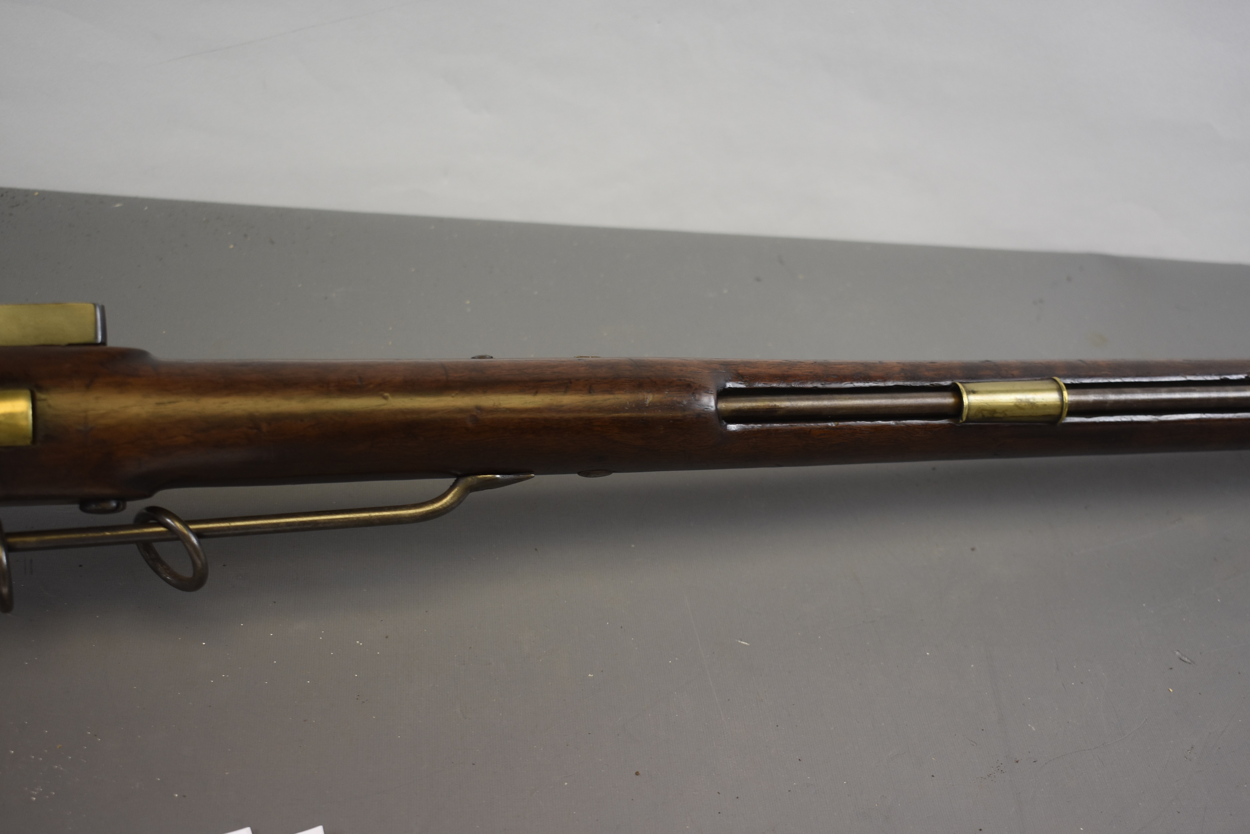 Lot 183 - A .650 CALIBRE FLINTLOCK BAKER RIFLE,