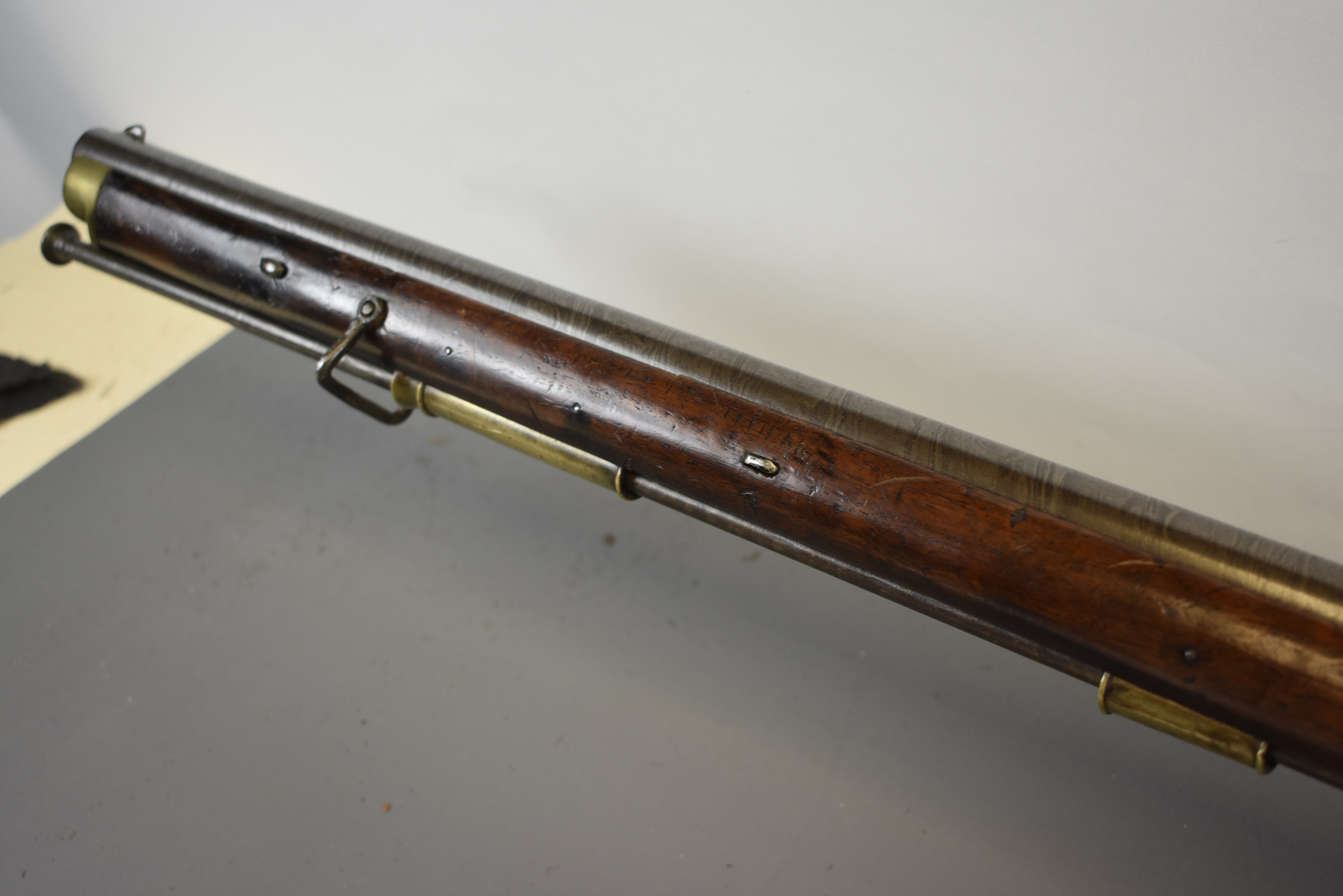 Lot 183 - A .650 CALIBRE FLINTLOCK BAKER RIFLE,