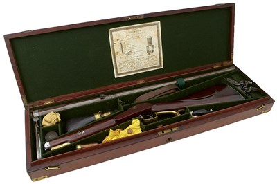 Lot 207 - A RARE CASED .650 CALIBRE BAKER SPORTING RIFLE BY BECKWITH