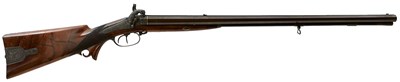 Lot 214 - AN 18-BORE DOUBLE BARRELLED PERCUSSION SPORTING RIFLE BY TANNER & SON OF HANNOVER FROM THE ROYAL HOUSE OF HANNOVER