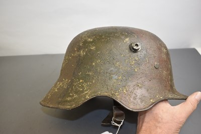 Lot 747 - AN IMPERIAL GERMAN MODEL 1918 CUT-OUT HELMET