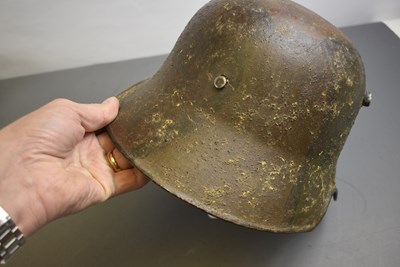 Lot 747 - AN IMPERIAL GERMAN MODEL 1918 CUT-OUT HELMET