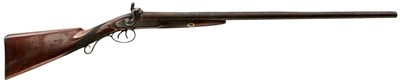 Lot 194 - A 15-BORE DOUBLE BARRELLED PERCUSSION SPORTING GUN BY WOOD & SONS