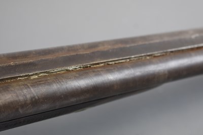 Lot 194 - A 15-BORE DOUBLE BARRELLED PERCUSSION SPORTING GUN BY WOOD & SONS