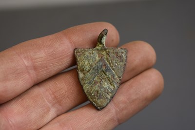 Lot 881 - FIVE VARIOUS MEDIEVAL HORSE HARNESS PENDANTS