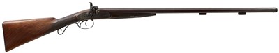 Lot 219 - A 14-BORE DOUBLE BARRELLED PERCUSSION SPORTING GUN BY ROBERTS