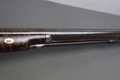 Lot 221 - A 12-BORE FLINTLOCK SPORTING GUN BY HENRY NOCK