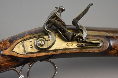 Lot 221 - A 12-BORE FLINTLOCK SPORTING GUN BY HENRY NOCK