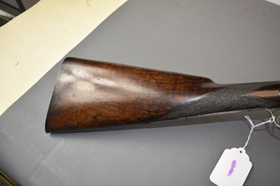 Lot 222 - A CASED 20-BORE DOUBLE BARRELLED PERCUSSION SPORTING GUN BY HUTCHINS