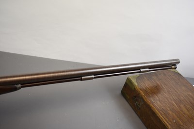 Lot 222 - A CASED 20-BORE DOUBLE BARRELLED PERCUSSION SPORTING GUN BY HUTCHINS