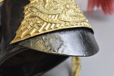 Lot 789 - A VICTORIAN OTHER RANK'S LANCE CAP TO THE 12TH (PRINCE OF WALES) LANCERS