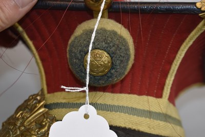 Lot 789 - A VICTORIAN OTHER RANK'S LANCE CAP TO THE 12TH (PRINCE OF WALES) LANCERS