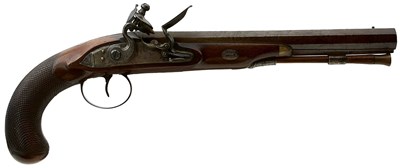 Lot 232 - A PAIR OF 22-BORE FLINTLOCK DUELLING PISTOLS BY WILKISON OF EDINBURGH