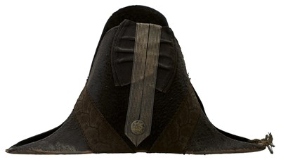 Lot 757 - AN EARLY VICTORIAN SUSSEX MILITIA OR SHERIFF'S BICORN HAT