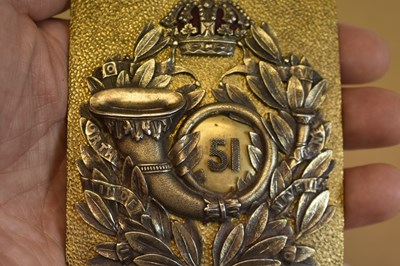 Lot 711 - A 51ST REGIMENT OF FOOT (2ND YORKSHIRE WEST RIDING) OFFICER'S SHOULDER BELT PLATE