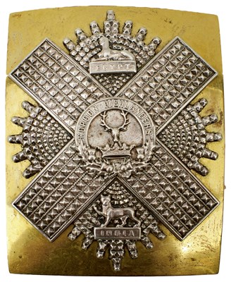 Lot 716 - A GORDON HIGHLANDERS OFFICER'S SHOULDER BELT PLATE