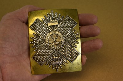 Lot 716 - A GORDON HIGHLANDERS OFFICER'S SHOULDER BELT PLATE