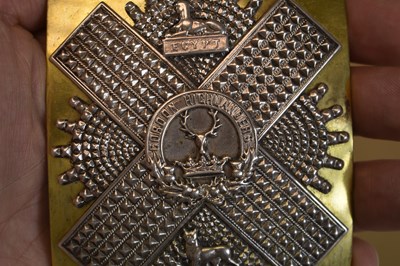 Lot 716 - A GORDON HIGHLANDERS OFFICER'S SHOULDER BELT PLATE