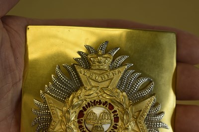 Lot 709 - A 57TH REGIMENT OF FOOT (WEST MIDDLESEX) OFFICER'S SHOULDER BELT PLATE