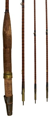 Lot 487 - AN ARMY AND NAVY SPLIT CANE FLY FISHING ROD