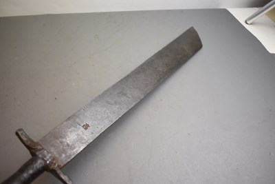 Lot 896 - A VERY RARE 15TH CENTURY GERMAN CLEAVER FALCHION