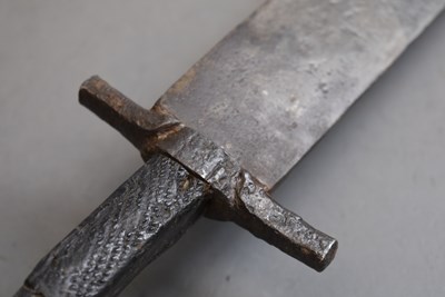 Lot 896 - A VERY RARE 15TH CENTURY GERMAN CLEAVER FALCHION