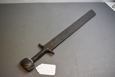 Lot 896 - A VERY RARE 15TH CENTURY GERMAN CLEAVER FALCHION