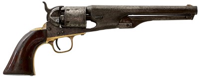 Lot 291 - A .36 CALIBRE SIX-SHOT PERCUSSION COLT 1861 NAVY REVOLVER AND SLIM JIM HOLSTER