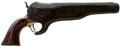 Lot 291 - A .36 CALIBRE SIX-SHOT PERCUSSION COLT 1861 NAVY REVOLVER AND SLIM JIM HOLSTER