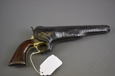 Lot 291 - A .36 CALIBRE SIX-SHOT PERCUSSION COLT 1861 NAVY REVOLVER AND SLIM JIM HOLSTER