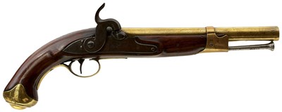 Lot 269 - A .650 CALIBRE PERCUSSION POST OFFICE PISTOL BY NOCK