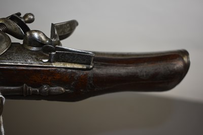 Lot 281 - A ENGLISH FLINTLOCK BLUNDERBUSS OR DECK PISTOL IN THE FRENCH MANNER