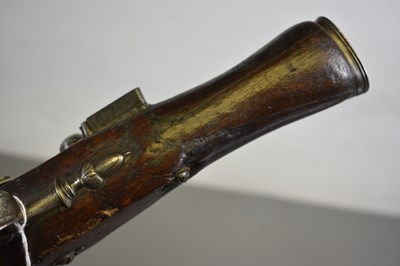 Lot 281 - A ENGLISH FLINTLOCK BLUNDERBUSS OR DECK PISTOL IN THE FRENCH MANNER