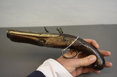 Lot 281 - A ENGLISH FLINTLOCK BLUNDERBUSS OR DECK PISTOL IN THE FRENCH MANNER