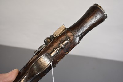 Lot 281 - A ENGLISH FLINTLOCK BLUNDERBUSS OR DECK PISTOL IN THE FRENCH MANNER