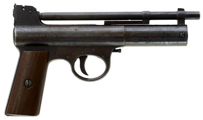 Lot 486 - AN ANTIQUE .177 CALIBRE WEBLEY MARK I AIR PISTOL