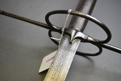 Lot 903 - A LATE 16TH CENTURY GERMAN TWO HANDED OR ZWEIHANDER SWORD