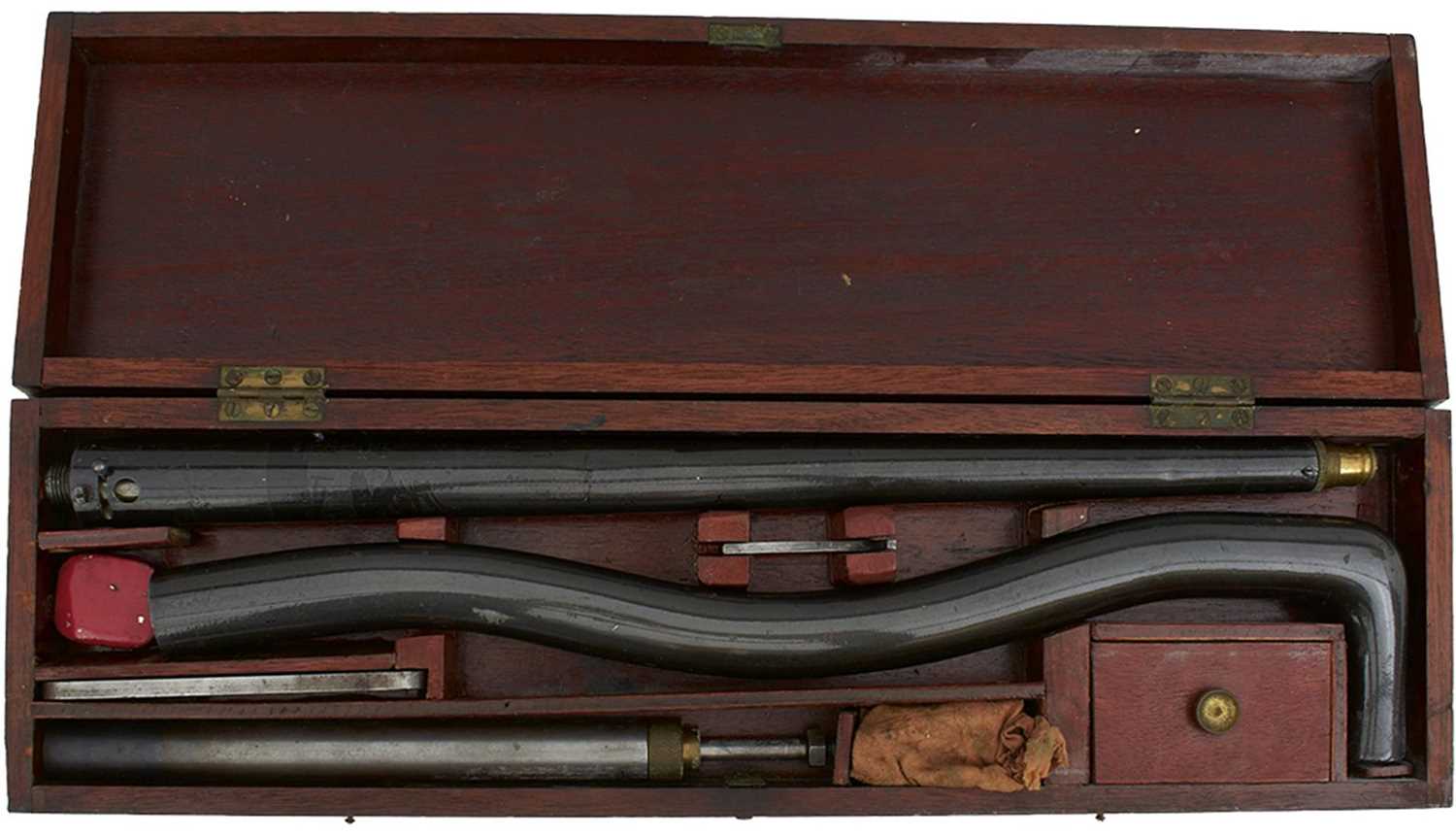 Lot 546 - A CASED ANTIQUE AIR CANE