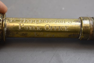 Lot 610 - A VICTORIAN BRASS TIPSTAFF