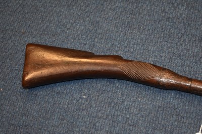 Lot 547 - A 25-BORE PERCUSSION WALKING STICK GUN